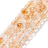 Heated Natural Citrine Beads Strands G-A262-A01-5mm-2