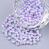 Rainbow ABS Plastic Imitation Pearl Beads OACR-Q174-5mm-01-1