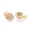 Brass Micro Pave Cubic Zirconia Pendants KK-T074-82G-2