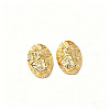 Brass Micro Pave Cubic Zirconia Stud Earrings WG8AE94-01-2