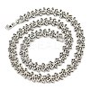 Rack Plating Brass Pave Cubic Zirconia Butterfly Link Necklaces NJEW-A031-03P-04-2