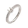 S925 Sterling Silver Adjustable Letter Rings for Women RJEW-M068-01P-U-2