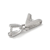 Rhodium Plated 925 Sterling Silver Ice Pick Pinch Bails STER-NH0001-26P-2