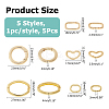5Pcs 5 Styles DIY Claps Kits DIY-HS0001-16-2