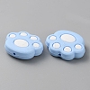 Paw Print Food Grade Eco-Friendly Silicone Focal Beads LS-SIL-SZC0003-06D-2