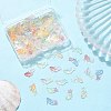 100Pcs Luminous Transparent Resin Decoden Cabochons RESI-FP0001-44-6