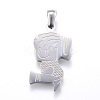 304 Stainless Steel Pendants STAS-K162-022P-1