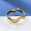304 Stainless Steel Open Cuff Rings for Women STAS-D085-08G-5