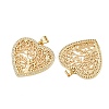 Brass Micro Pave Cubic Zirconia Pendants KK-C132-25G-2