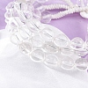 Natural Quartz Crystal Round Beaded Multi-strand Bracelets for Men Women BJEW-G743-02C-3