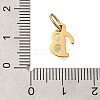 Ion Plating(IP) 304 Stainless Steel Enamel Alphabet Charms STAS-F308-02G-B-3