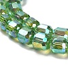 Electroplate Glass Beads Strands EGLA-D030-19K-3