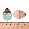 Opaque Resin and Walnut Wood Pendants RESI-T060-11M-3