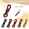 5M 5 Colors Round Braided Leather Cord OCOR-GA0001-71-2