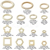 45Pcs 15 Styles Unfinished Wood Linking Rings WOOD-YW0001-15-3