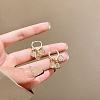Round Cat Eye Leverback Dangle Earrings for Women WG29476-30-1