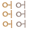 10Set 2 Colors Ion Plating(IP) 304 Stainless Steel Toggle Clasps STAS-CJ0001-205-4