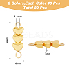 80Pcs 2 Colors Alloy Connector Charms PALLOY-HY0001-01-2