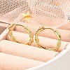 Rack Plating Twist Brass Hoop Earrings EJEW-H143-21G-3
