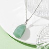 Natural Mixed Gemstone Nugget Pendant Necklaces NJEW-JN04507-4