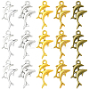 60Pcs 5 Colors Tibetan Style Alloy Pendants FIND-SC0016-87-1