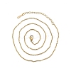304 Stainless Steel Cable Chains Necklace for Men Women NJEW-N050-A04-G15-1