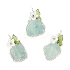Copper Wire Wrapped Natural Green Fluorite Pendants PALLOY-TA00434-1