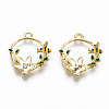 Alloy Enamel Pendants ENAM-S126-002-RS-1