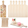 4Pcs Unfinished Blank Wooden Pendants Set for Painting Arts WOOD-CP0001-23B-1