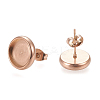 Ion Plating(IP) 304 Stainless Steel Stud Earring Settings X-STAS-K202-05D-RG-1