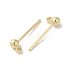 Brass Studs Earrings Finding KK-K383-03A-G-2