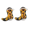 304 Stainless Steel Enamel with Rhinestone Pendants STAS-Z202-06P-01-1