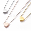 304 Stainless Steel Heart Pendant Necklaces NJEW-I240-25-1
