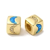 Rack Plating Brass Micro Pave Cubic Zirconia Beads KK-P268-01G-12-1