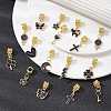 50Pcs 10 Styles Alloy Black Enamel European Dangle Charms PALLOY-CJ0002-79-5