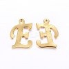 201 Stainless Steel Pendants STAS-O098-03G-E-2