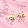 Transparent Glass Dangle Earrings EJEW-TA00259-02-3