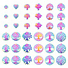 48Pcs 12 Style 201 Stainless Steel Filigree Pendants STAS-BY0001-21-2