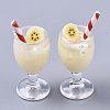 Imitation Juice Goblet Pendants(Straw Shape Color Random Delivery) CRES-S359-17-3