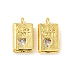 Real 18K Gold Plated Rack Plating Brass Micro Pave Cubic Zirconia Pendants X-KK-R153-03G-1