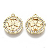 Brass Micro Pave Cubic Zirconia Charms KK-N232-70-NF-1