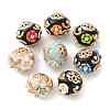 Handmade Resin Indonesia Round Beads IPDL-P005-05KCG-M-1