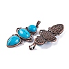 Synthetic Turquoise Pendants G-Q158-04-01-2