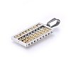 304 Stainless Steel Pendants STAS-O108-65GP-2