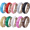 10Pcs 10 Colors PU Leather Cord Bracelets BJEW-CL0001-26-1