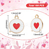 100Pcs Alloy Enamel Pendants ENAM-GO0001-03-2