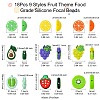 18Pcs 9 Styles Fruit Theme Food Grade Silicone Focal Beads SIL-CJ0002-18-2