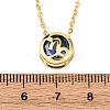 Brass Pave Cubic Zirconia Birth Stone Constellation Pendant Cable Chain Necklaces NJEW-D334-01G-06-5
