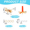 DIY Bowknot Brass Stud Earring Making Findings Kits DIY-GO0001-33-2