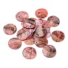 Spray Painted Natural Akoya Shell Pendants SHEL-F007-15B-14-1